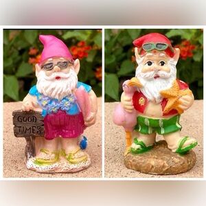 2- Whimsical Beach Gnome Duo “2”